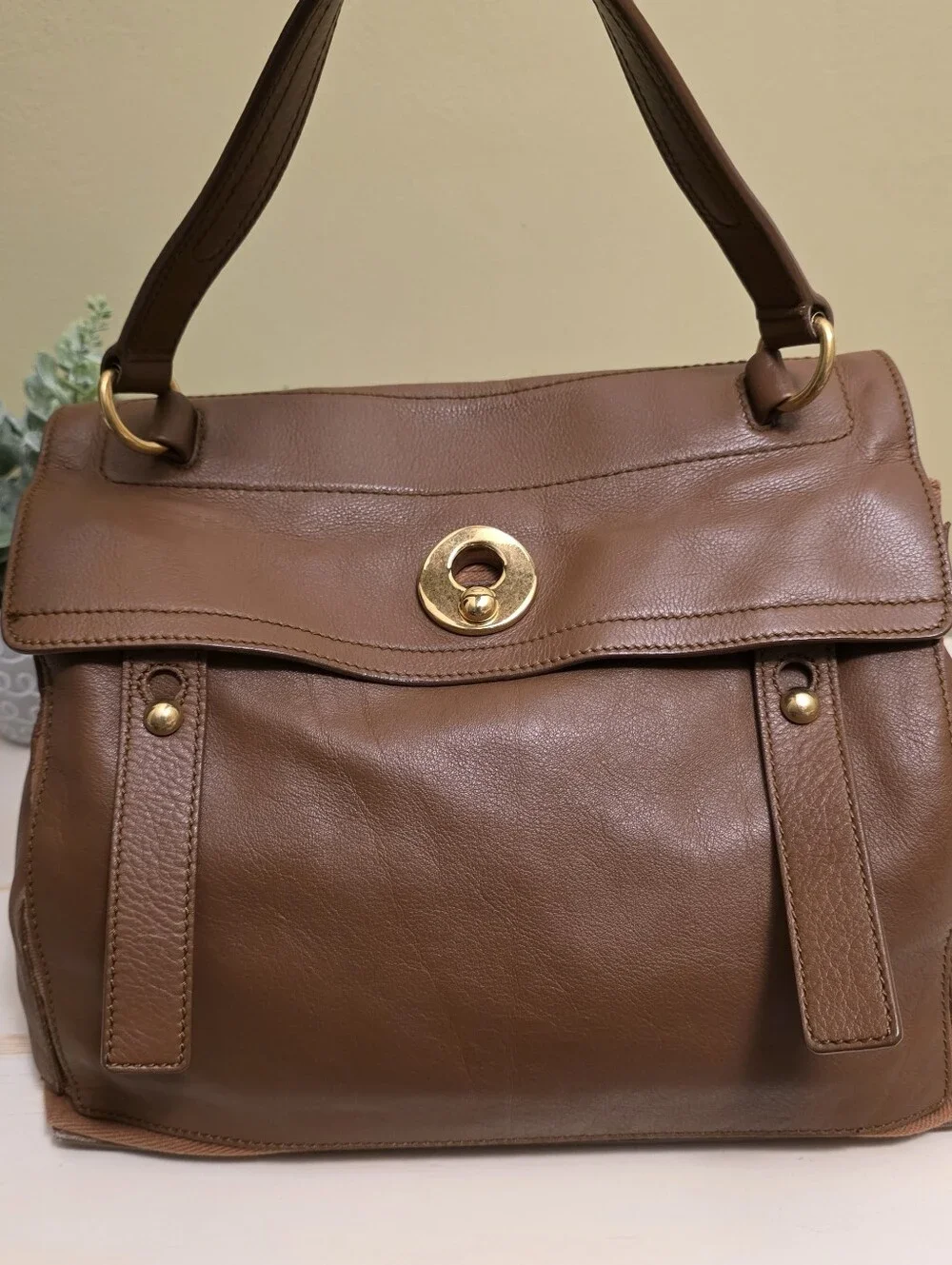 Yves Saint Laurent | Authentic Vintage Brown Sac Muse Two Leather Satchel